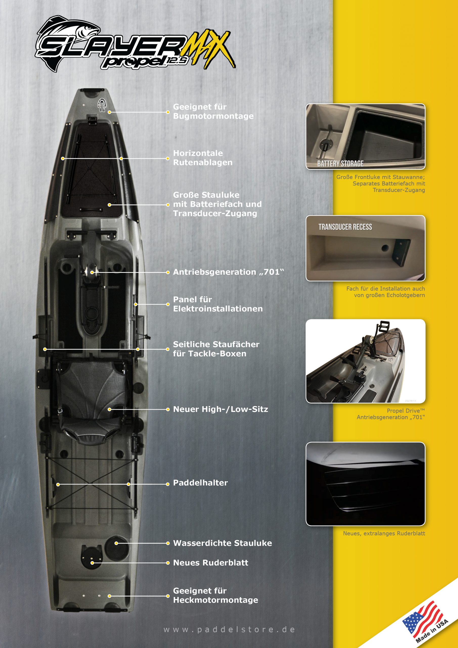 Slayer 12.5 MAX Propel "LIBERTY" -  Native Watercraft – Bild 14