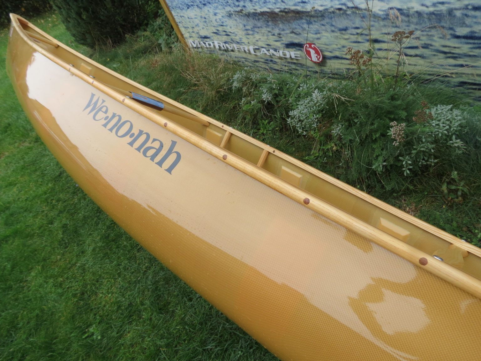 Argosy 14’6“ Kevlar Wood Ultraleicht Canoe Wenonah Paddel Store