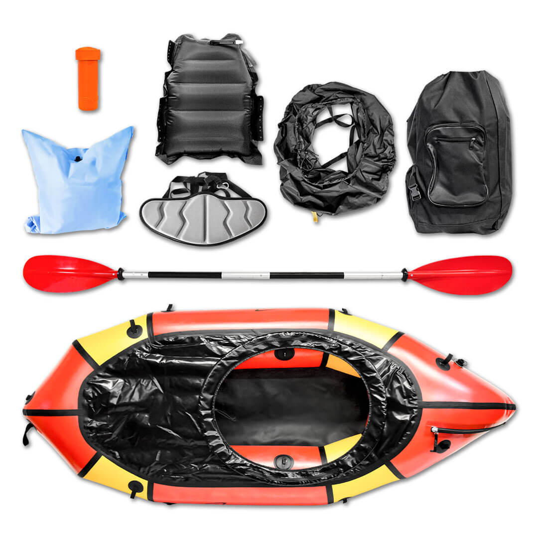 Chattanooga Packraft, inklusive Zubehör, rot-gelb - Verano – Bild 4