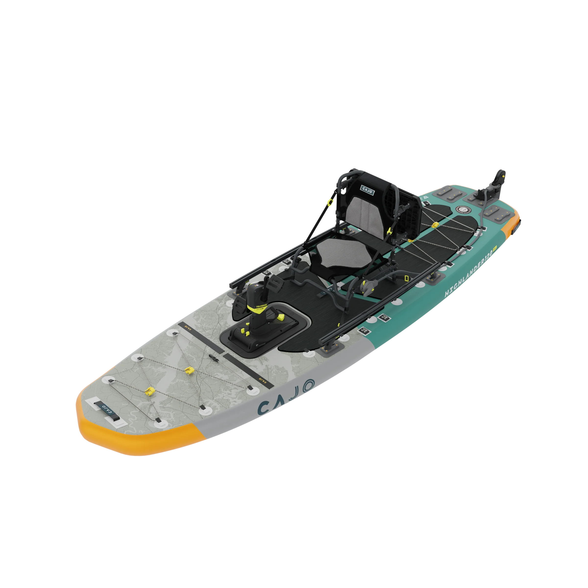 Highlander 120 AirTrek PDL Luftboot Angelkajak Sit on Top, TRAVERSE DRIVE - CAJO Kayaks – Bild 12
