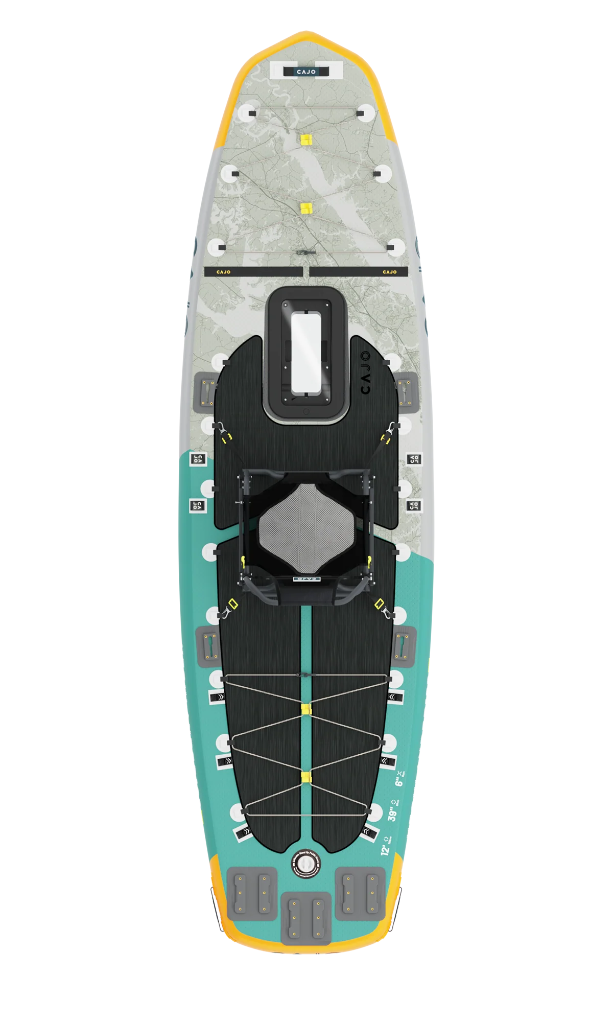 Highlander 120 AirTrek PDL Luftboot Angelkajak Sit on Top, TRAVERSE DRIVE - CAJO Kayaks – Bild 10