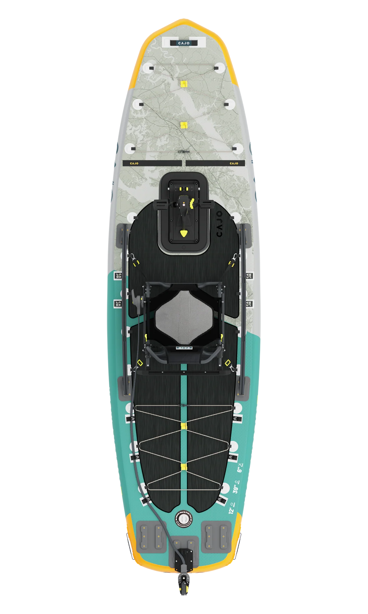 Highlander 120 AirTrek PDL Luftboot Angelkajak Sit on Top, TRAVERSE DRIVE - CAJO Kayaks – Bild 14